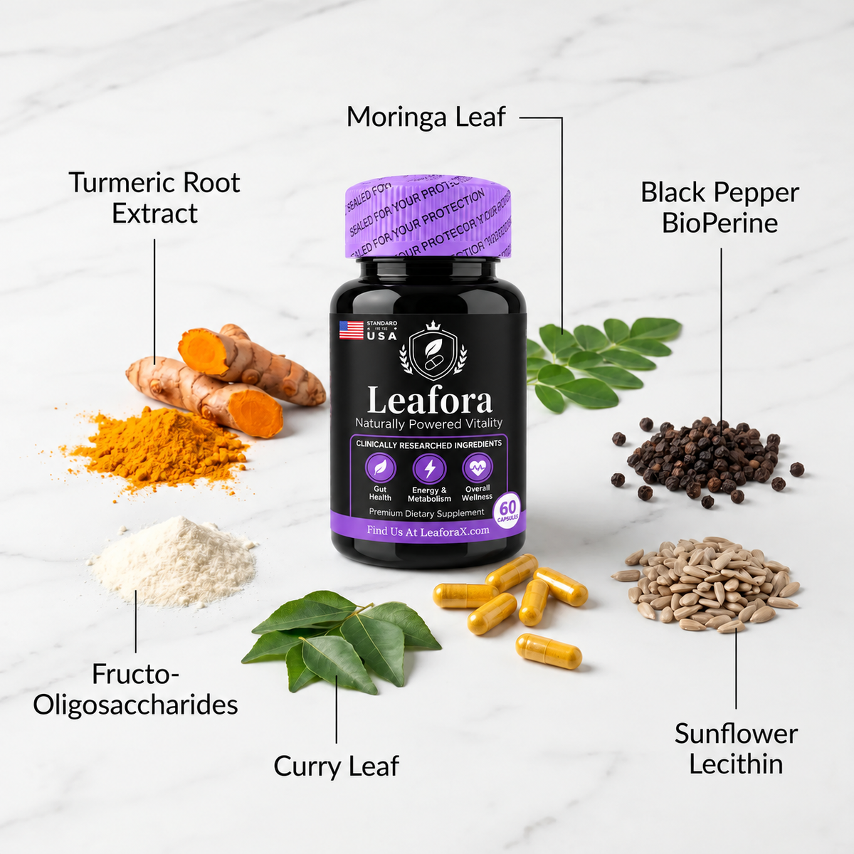 Leafora Advanced Synbiotic | Halal Menopause Belly & Gut Health Support