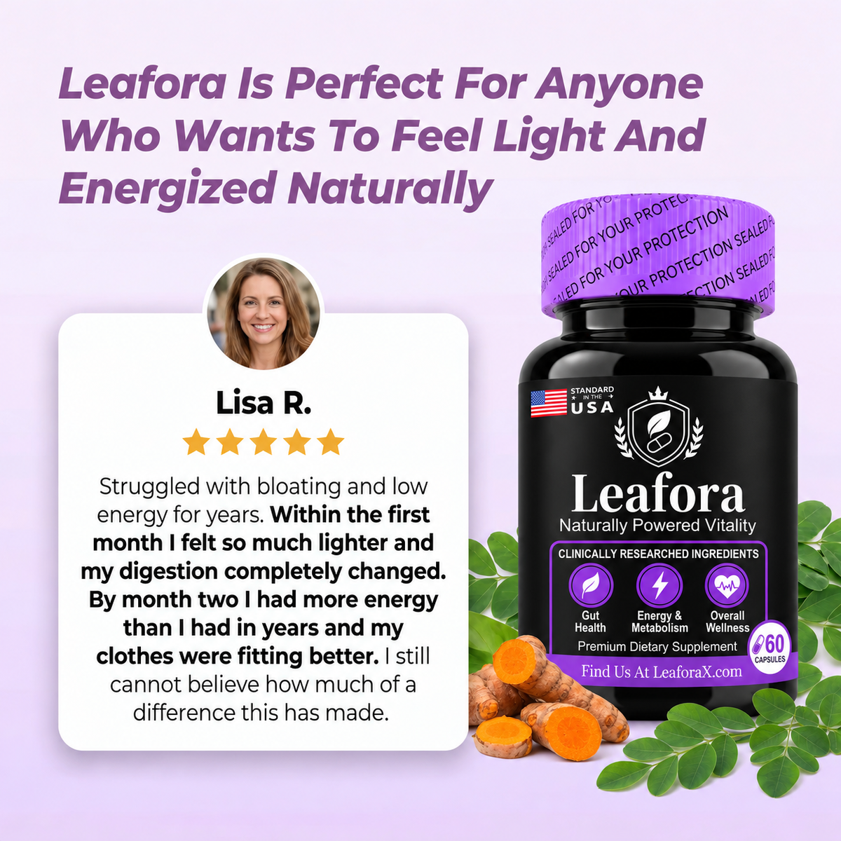 Leafora Advanced Synbiotic | Halal Menopause Belly & Gut Health Support